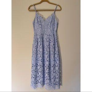 ASTR Blue Lace MIDI Dress